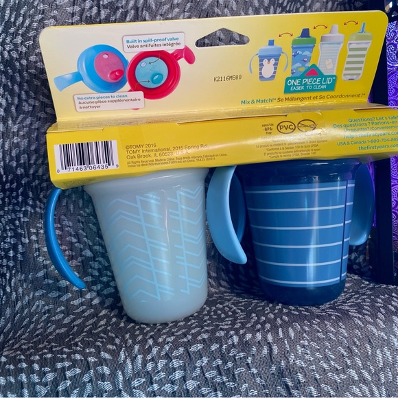 Spill Proof Stackable Soft Spout Trainer Cups - Picture 3 of 3